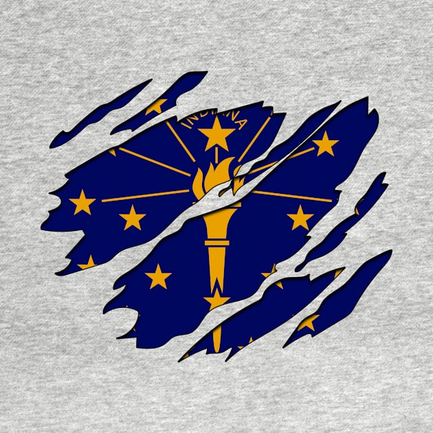 Tear Away Indiana Flag by InspiredQuotes